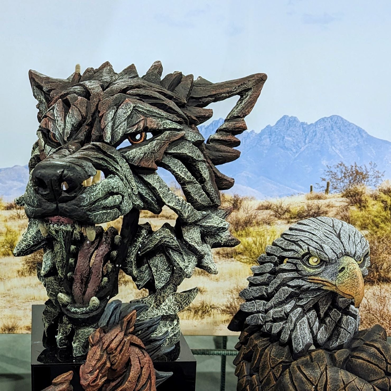 collection of art and sculptures